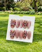 More to save up to 60% Golden 3D Flower Rhinestone Press On Nails