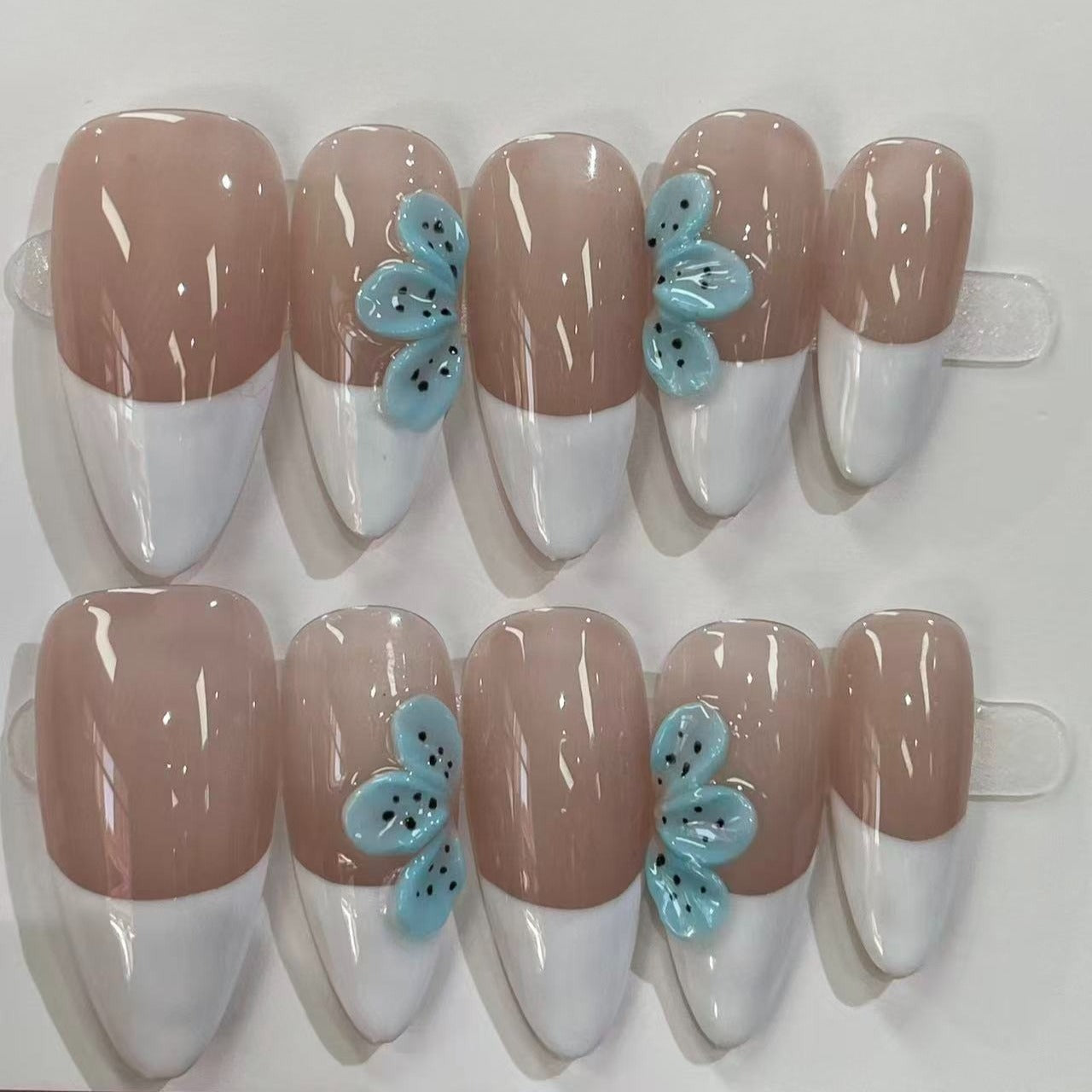 More to save up to 60% Dark Green 3D Bunny Long Fake Nails