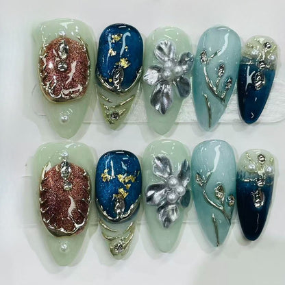 More to save up to 60% Pink 3D Flower Reusable Press On Nails