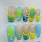 More to save up to 60% Handmade Press On Nails Tiger Lily Flower Design