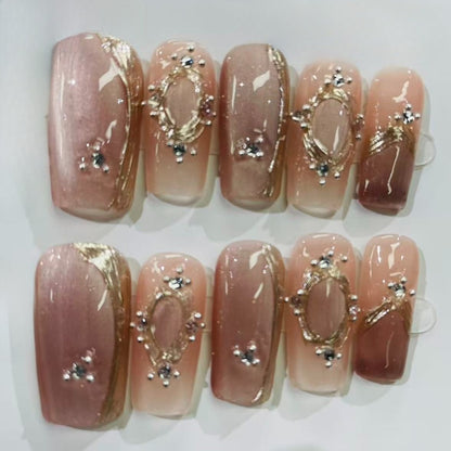 More to save up to 60% Gradient Ombre Rhinestone Press On Nails