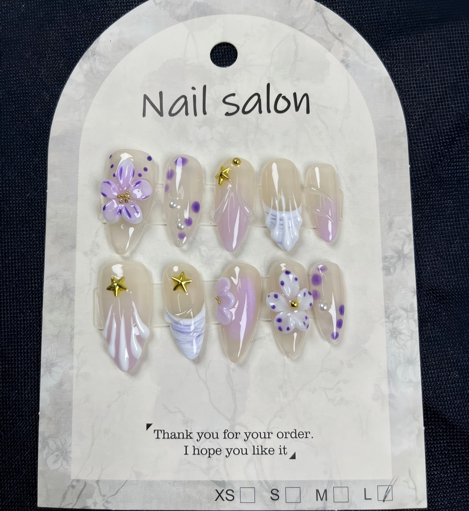 More to save up to 60% 
3D Floral Handmade Press On Nails