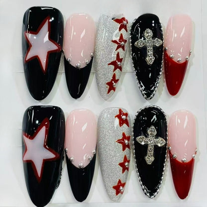 More to save up to 60% Retro Marble Pearl Short Press On Nails