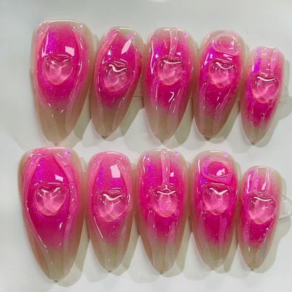 More to save up to 60% Green 3D Flower Press On Nails