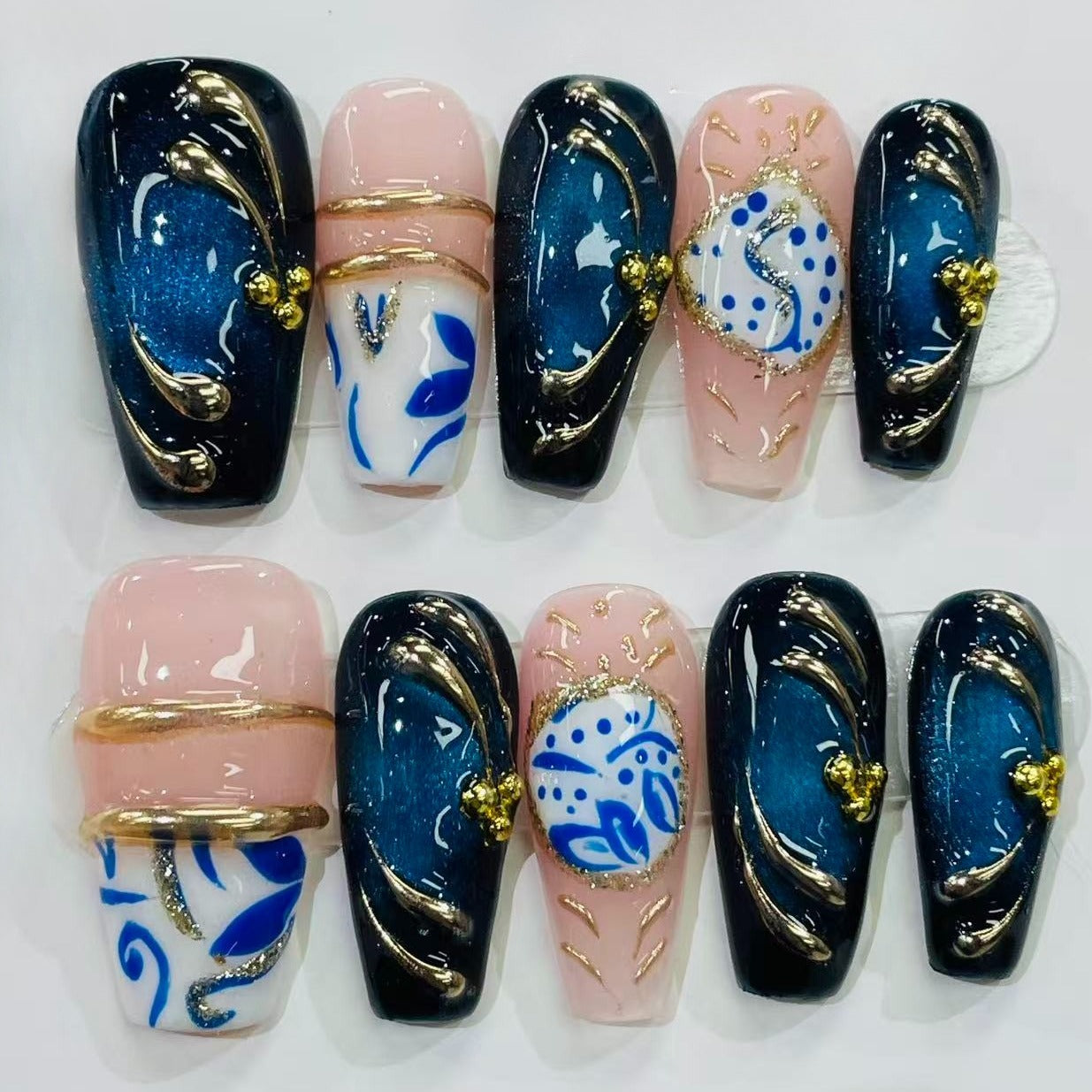 More to save up to 60% Autumn Leopard 3D Flower Press On Nails