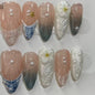 More to save up to 60% Dark Green 3D Bunny Long Fake Nails