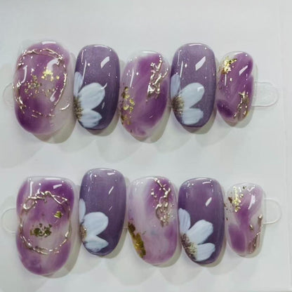 More to save up to 60% Mint Green Blue Gem Almond Handmade Press On Nails