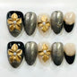 More to save up to 60% Autumn Leopard 3D Flower Press On Nails