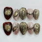 More to save up to 60% Green 3D Floral Almond Press On False Nails