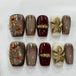 More to save up to 60% Handmade Mint Floral Press On Fake Nails