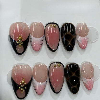 More to save up to 60% Handmade Mint Floral Press On Fake Nails