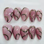More to save up to 60% Pink Gold Almond Press On Nails