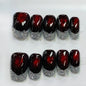 More to save up to 60% Red Glitter Gradient Silver Press On False Nails