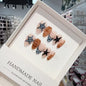 Spice Girl Sweet Cool Crocodile Pattern Pure Hand-Painted Press on Nails White Advanced Sense Fake Nails