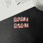 New Type A Sweet Cool Babes Sweet Ice Through Blush Nail 3D Carving Press on Nails Pure