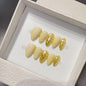 Press on Nails Golden Beach Waves Shells Starfish False Nails Short Almond Nail Babes