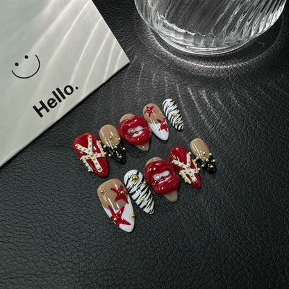 Original Flame Red Lips Pinch Hand Painted Premium Wholesale