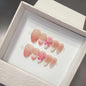 HandmadePress on Nails Nail Sticker, French Engraved Beautiful Sheet Finished Removable
