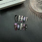 Handcrafted Machine Sweet Cool Mechanical Pattern Spice Girl Stereo Snake Pattern Cat Eye Blue Black White Metal
