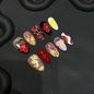 Handcrafted Knead Carving Hand Painted Patch Press on Nails Advanced Sense
