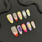 Pinch Flower Shaping Press on Nails Almond Nails Summer Handcrafted Premium Summer Beauty Butterfly