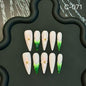 HandmadePress on Nails Personality 3D Carved Spice Girl Explosion Super Long Tip