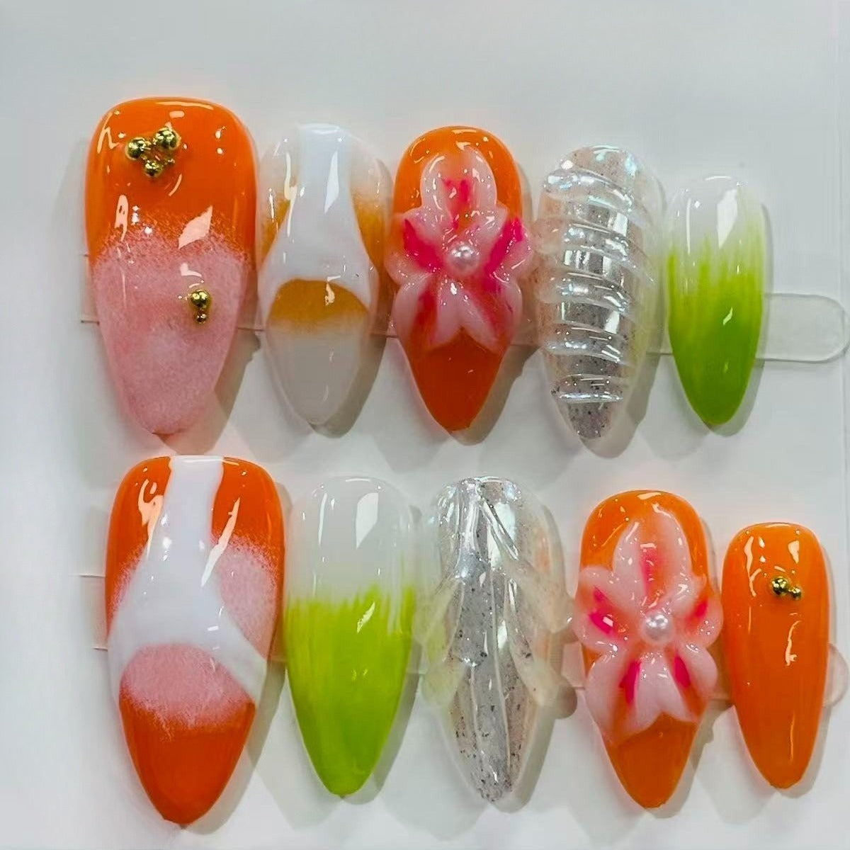More to save up to 60% French Pink Cat Eye Almond Press On Nails