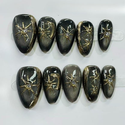 More to save up to 60% Red Glitter Gradient Silver Press On False Nails
