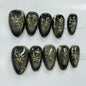 More to save up to 60% Red Glitter Gradient Silver Press On False Nails