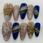 More to save up to 60% Orange Yellow Floral Fake Press On Nails