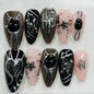 More to save up to 60% Glitter Black Leopard Press On Nails