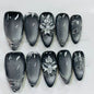 More to save up to 60% Golden 3D Flower Rhinestone Press On Nails