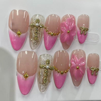 More to save up to 60% Silver Blue Gradient Nails