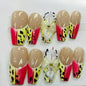 More to save up to 60% Brown Silver Gradient Almond Press On Nails