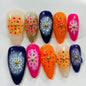 More to save up to 60% Purple Gold Almond Press On False Nails