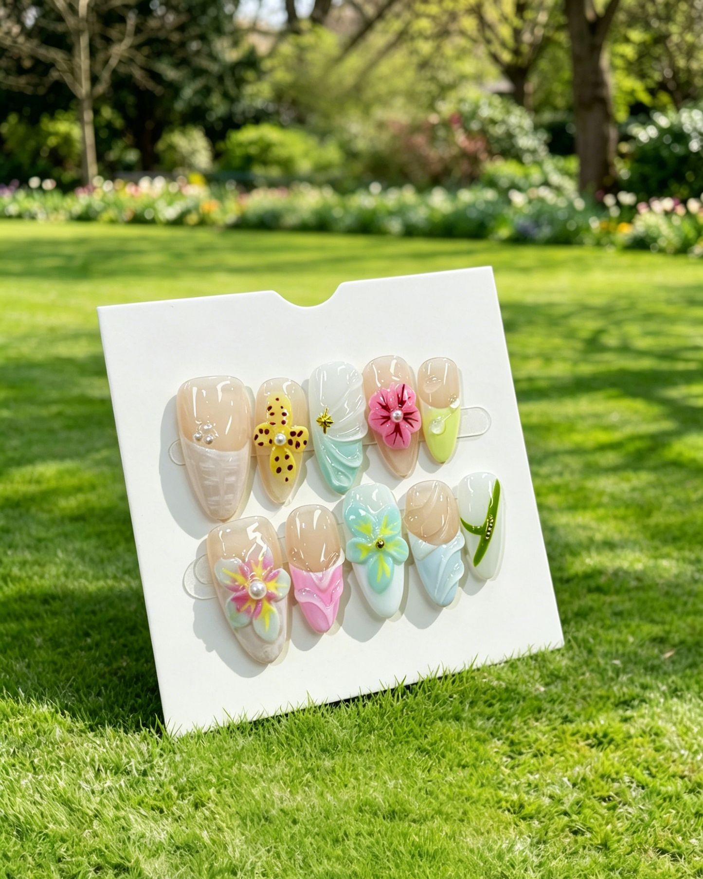 More to save up to 60% 
3D Floral Handmade Press On Nails