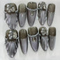 More to save up to 60% Handmade Mint Floral Press On Fake Nails