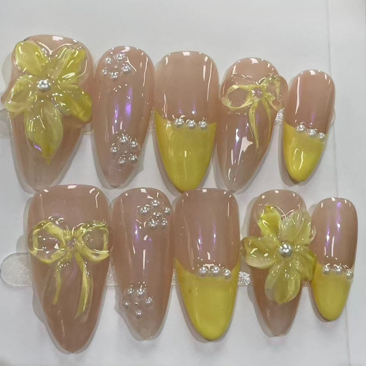 More to save up to 60% Silver Blue Gradient Nails