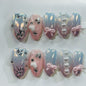 More to save up to 60% Purple Gold Almond Press On False Nails