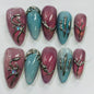 More to save up to 60% Press On Nails Pink Chrome Flower