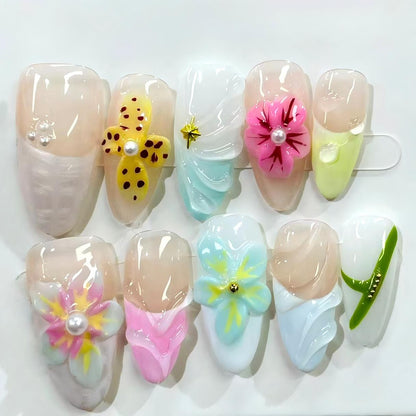 More to save up to 60% 
3D Floral Handmade Press On Nails