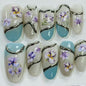 More to save up to 60% Handmade Press On Nails Tiger Lily Flower Design