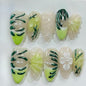 More to save up to 60% Green 3D Flower Press On Nails