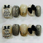 More to save up to 60% Golden 3D Flower Rhinestone Press On Nails